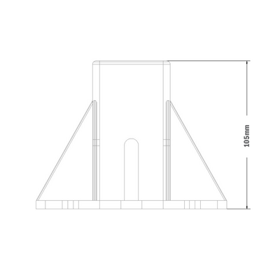 33-4545-0 MODULAR SOLUTIONS FOOT<br>45MM X 45MM (4) SIDED FOOT W/11MM FLOOR ANCHOR HOLES